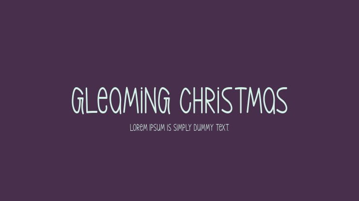 Gleaming Christmas Font