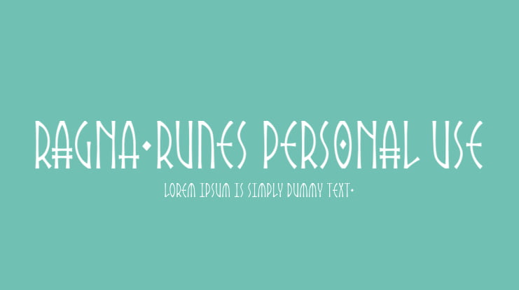 Ragna Runes PERSONAL USE Font