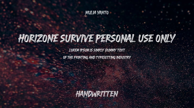 Horizone Survive Personal Use Only Font
