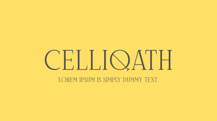 Celliqath Font