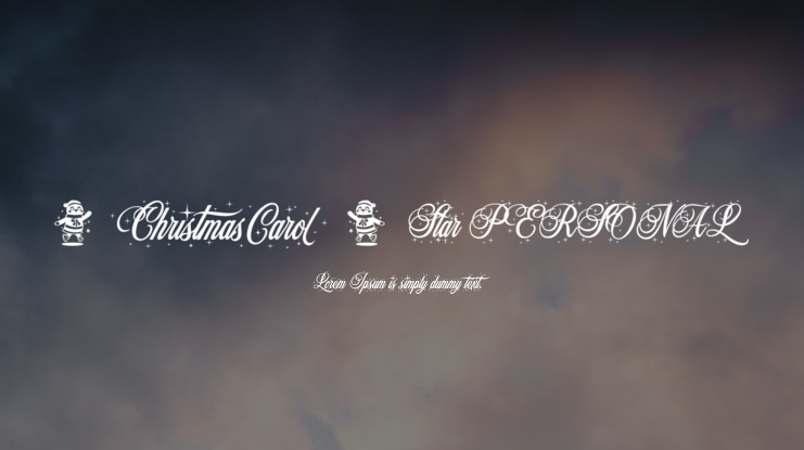 Christmas Carol Star PERSONAL Font Family