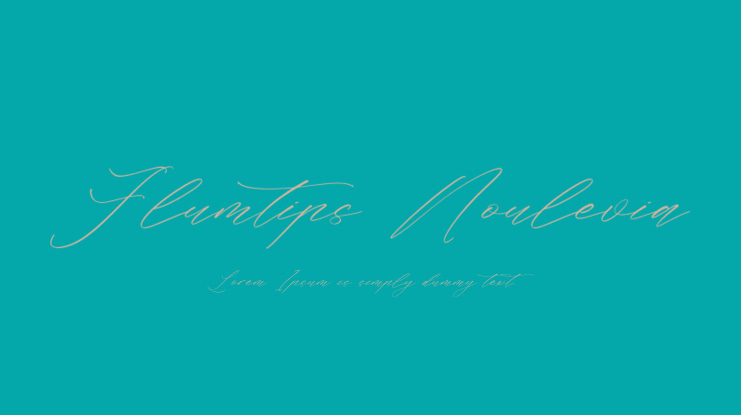 Flumtips Noulevia Font