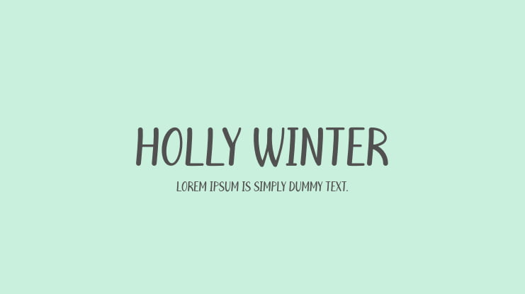 Holly Winter Font