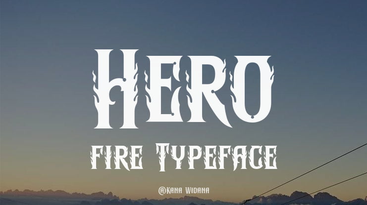 Hero fire Font