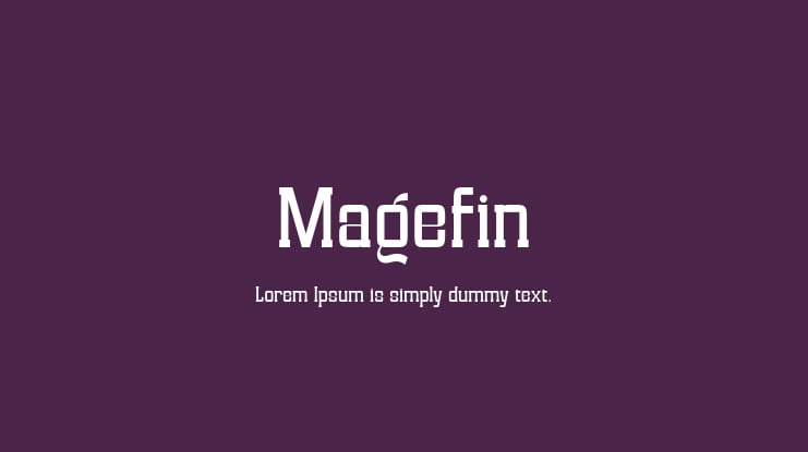 Magefin Font Family