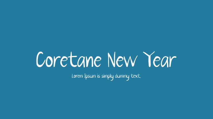 Coretane New Year Font