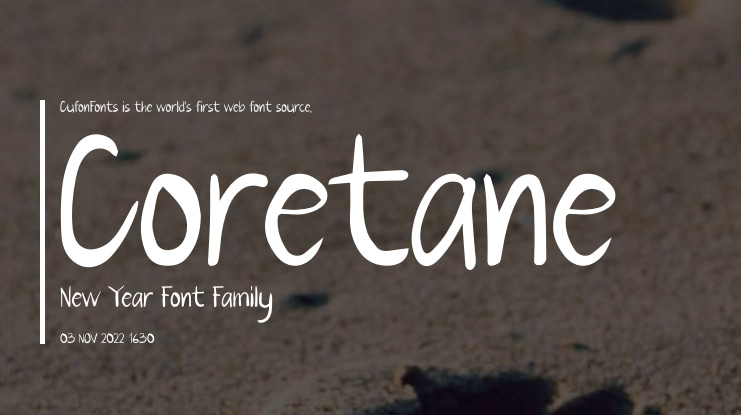 Coretane New Year Font