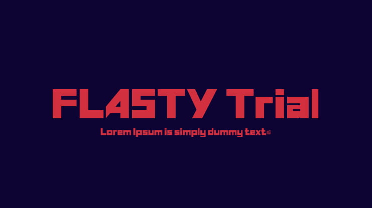 FLASTY Trial Font