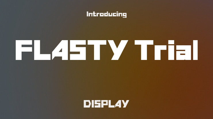 FLASTY Trial Font