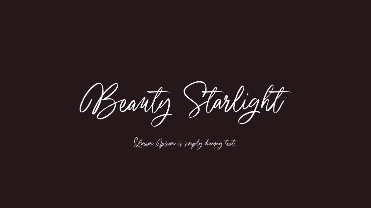 Beauty Starlight Font