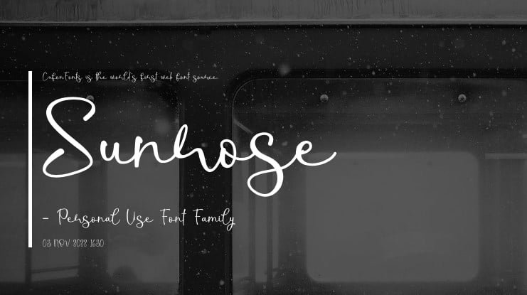 Sunrose - Personal Use Font