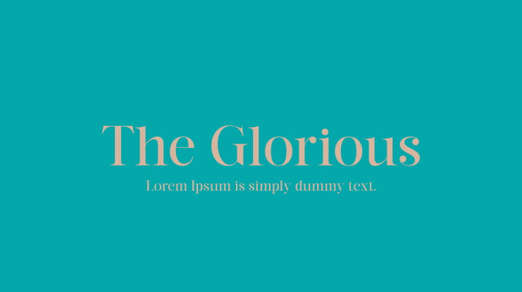 The Glorious Font