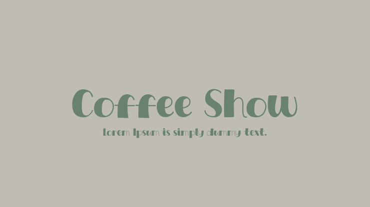 Coffee Show Font