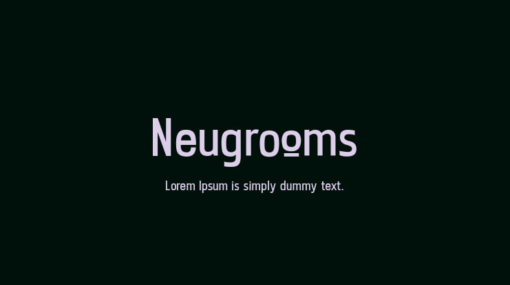 Neugrooms Font