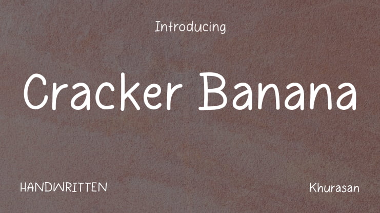 Cracker Banana Font