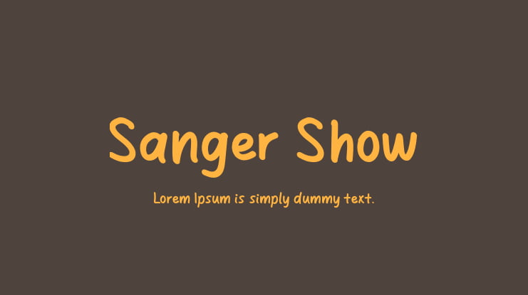 Sanger Show Font