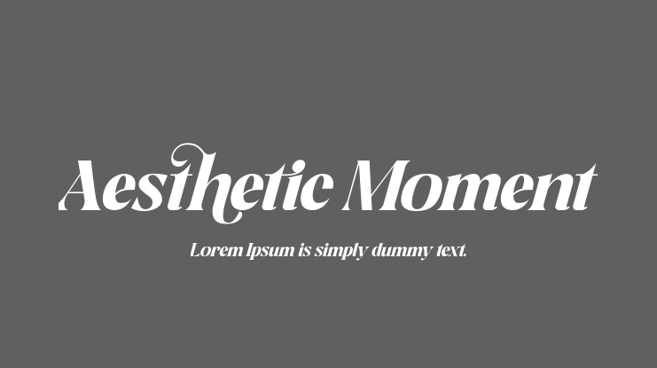 Aesthetic Moment Font