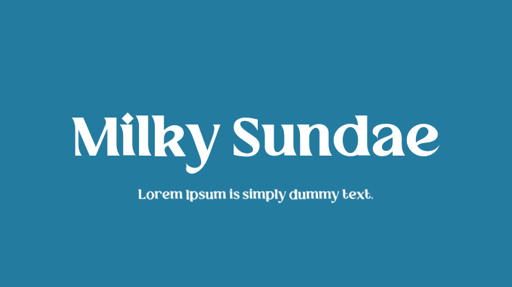 Milky Sundae Font