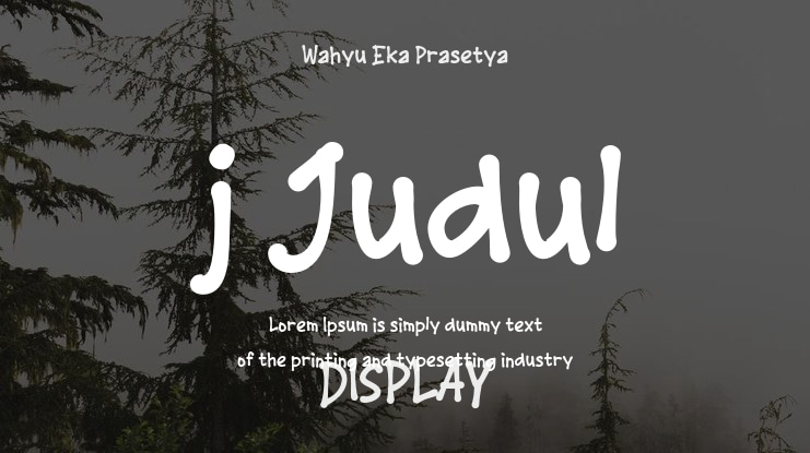 j Judul Font