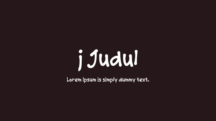 j Judul Font