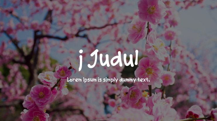 j Judul Font