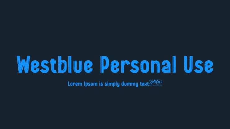 Westblue Personal Use Font