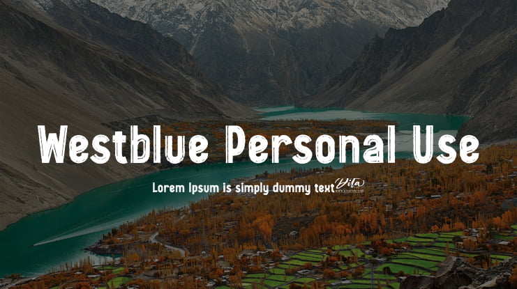 Westblue Personal Use Font