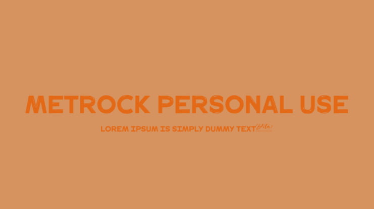 Metrock Personal Use Font