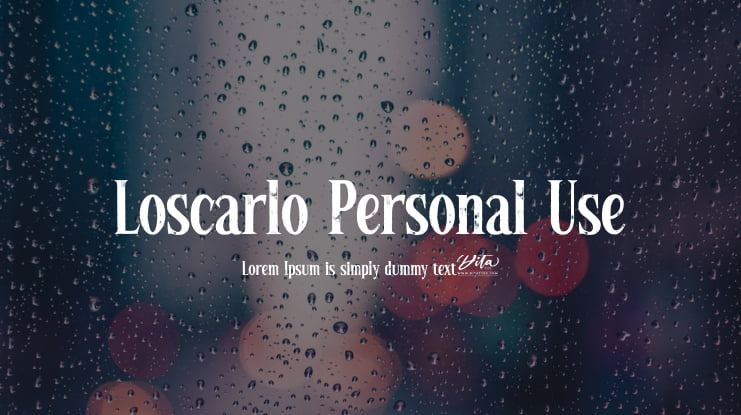 Loscarlo Personal Use Font