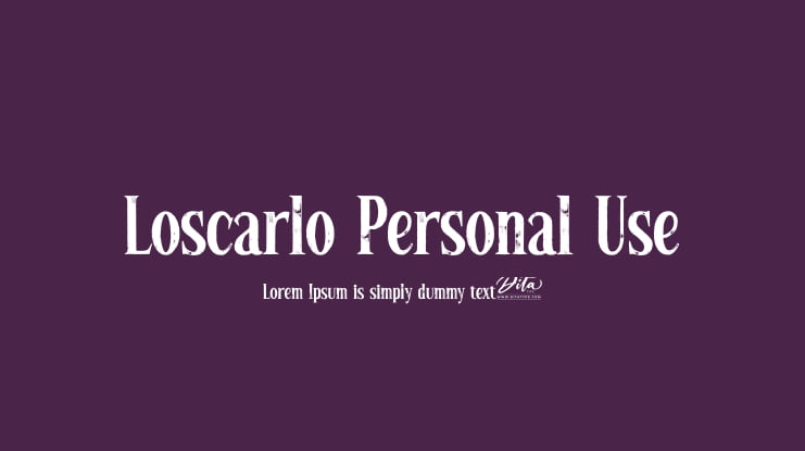 Loscarlo Personal Use Font