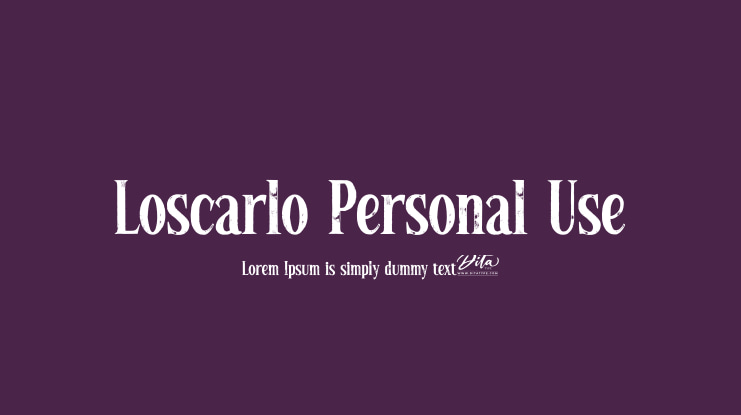 Loscarlo Personal Use Font