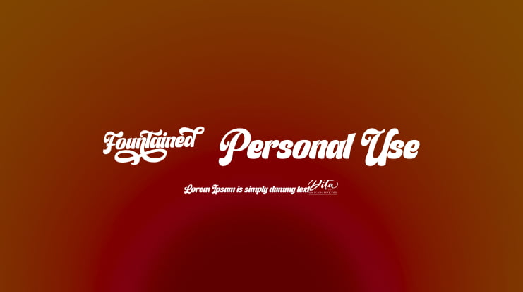 Fountained Personal Use Font