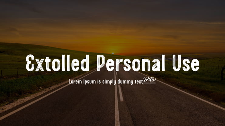 Extolled Personal Use Font