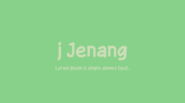 j Jenang Font