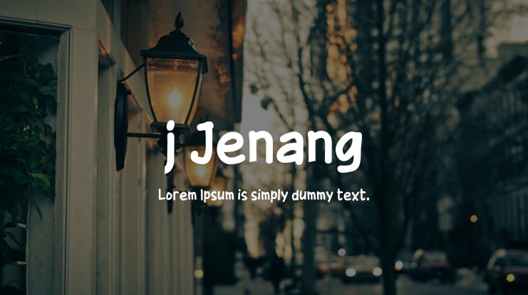 j Jenang Font