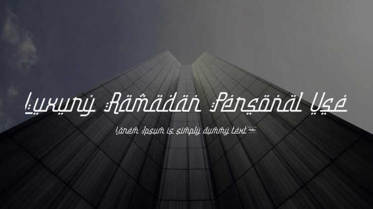 Luxury Ramadan Personal Use Font