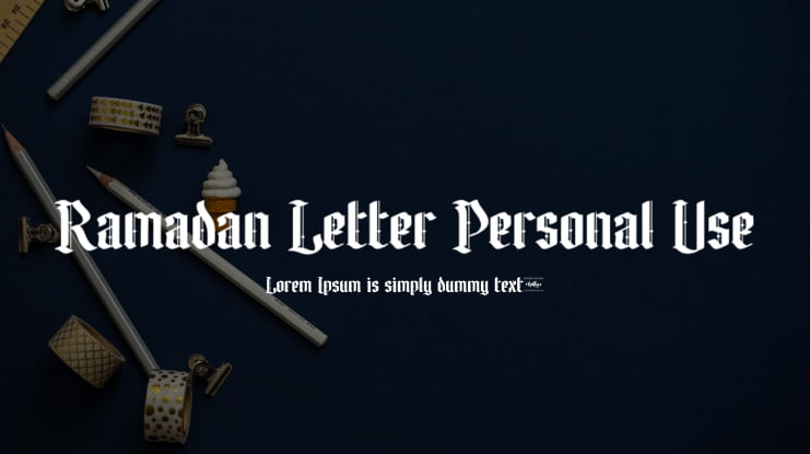 Ramadan Letter Personal Use Font