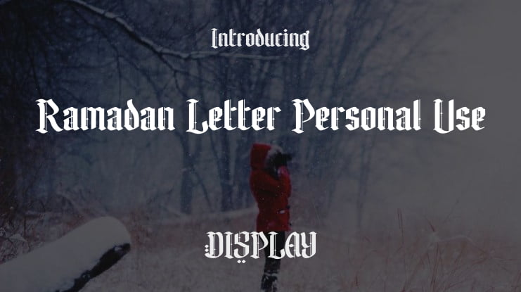 Ramadan Letter Personal Use Font