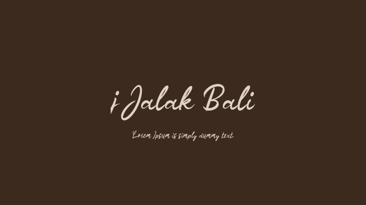 j Jalak Bali Font