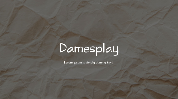 Damesplay Font