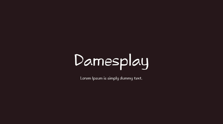 Damesplay Font