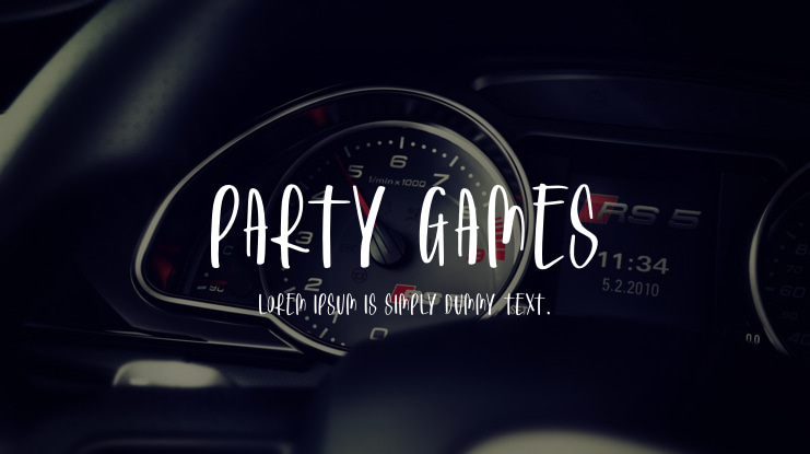 Party Games Font