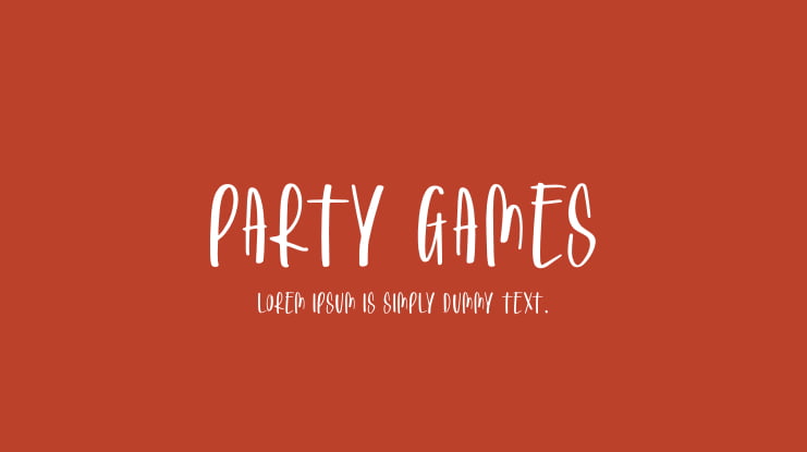 Party Games Font