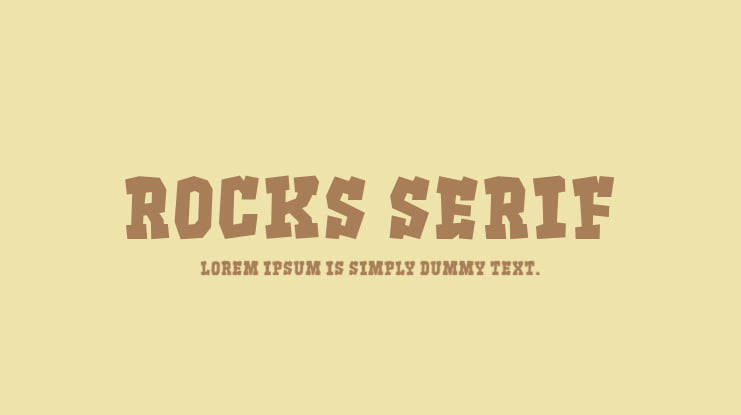 Rocks Serif Font