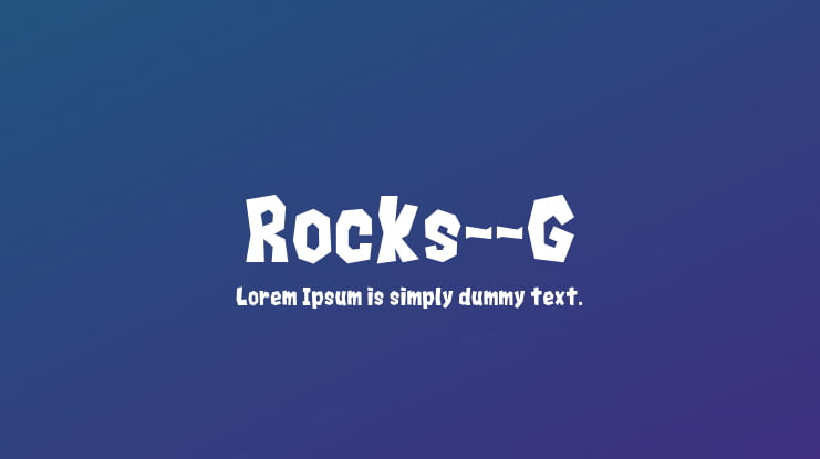 Rocks__G Font
