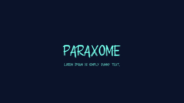 PARAXOME Font