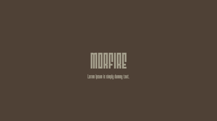 MORFIRE Font