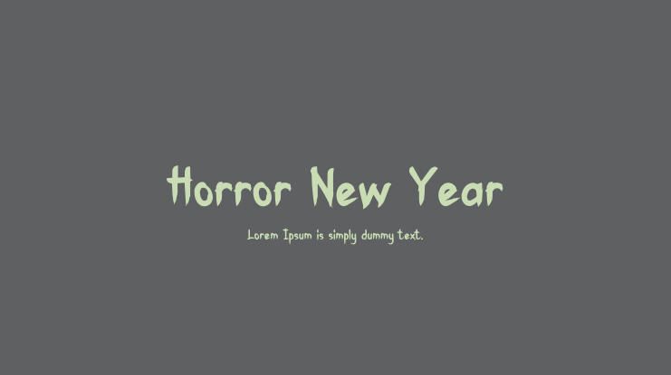 Horror New Year Font