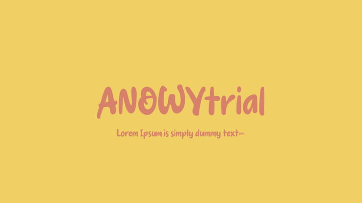 ANOWYtrial Font Family