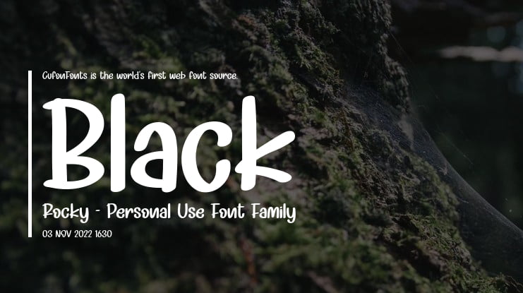 Black Rocky - Personal Use Font